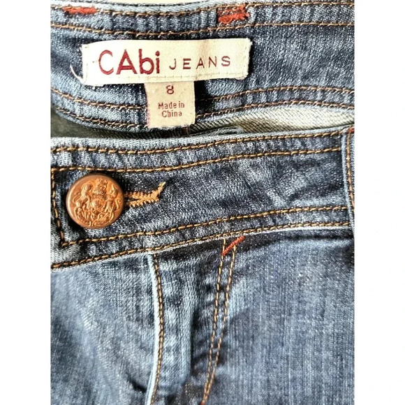 Cabi Strait leg Blue Jeans Size 6 1C - Picture 5 of 5